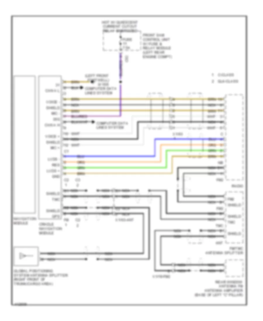 Navigation Wiring Diagram for Mercedes Benz GLK350 4Matic 2013