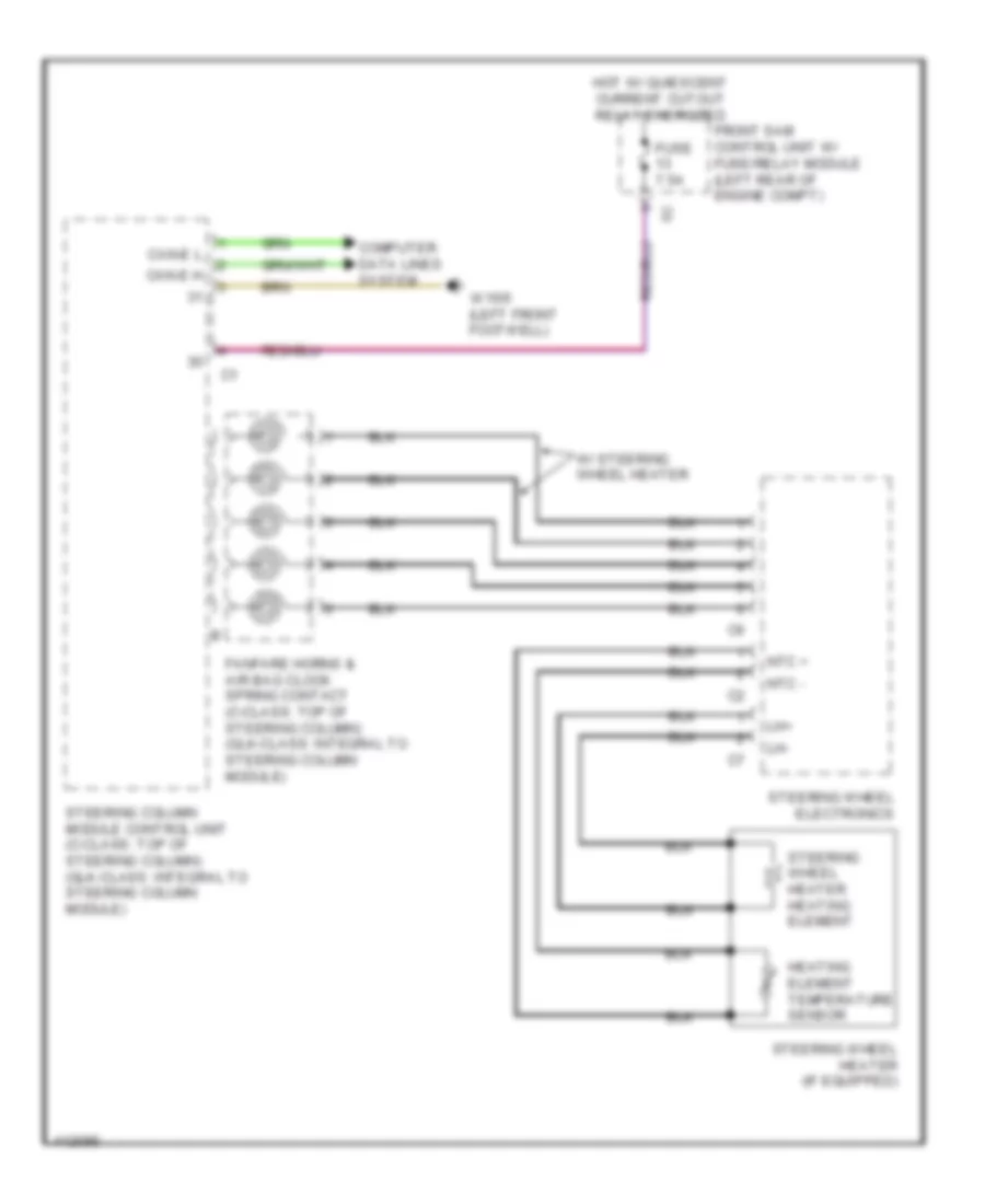 Heated Steering Wheel Wiring Diagram for Mercedes-Benz GLK350 4Matic 2013