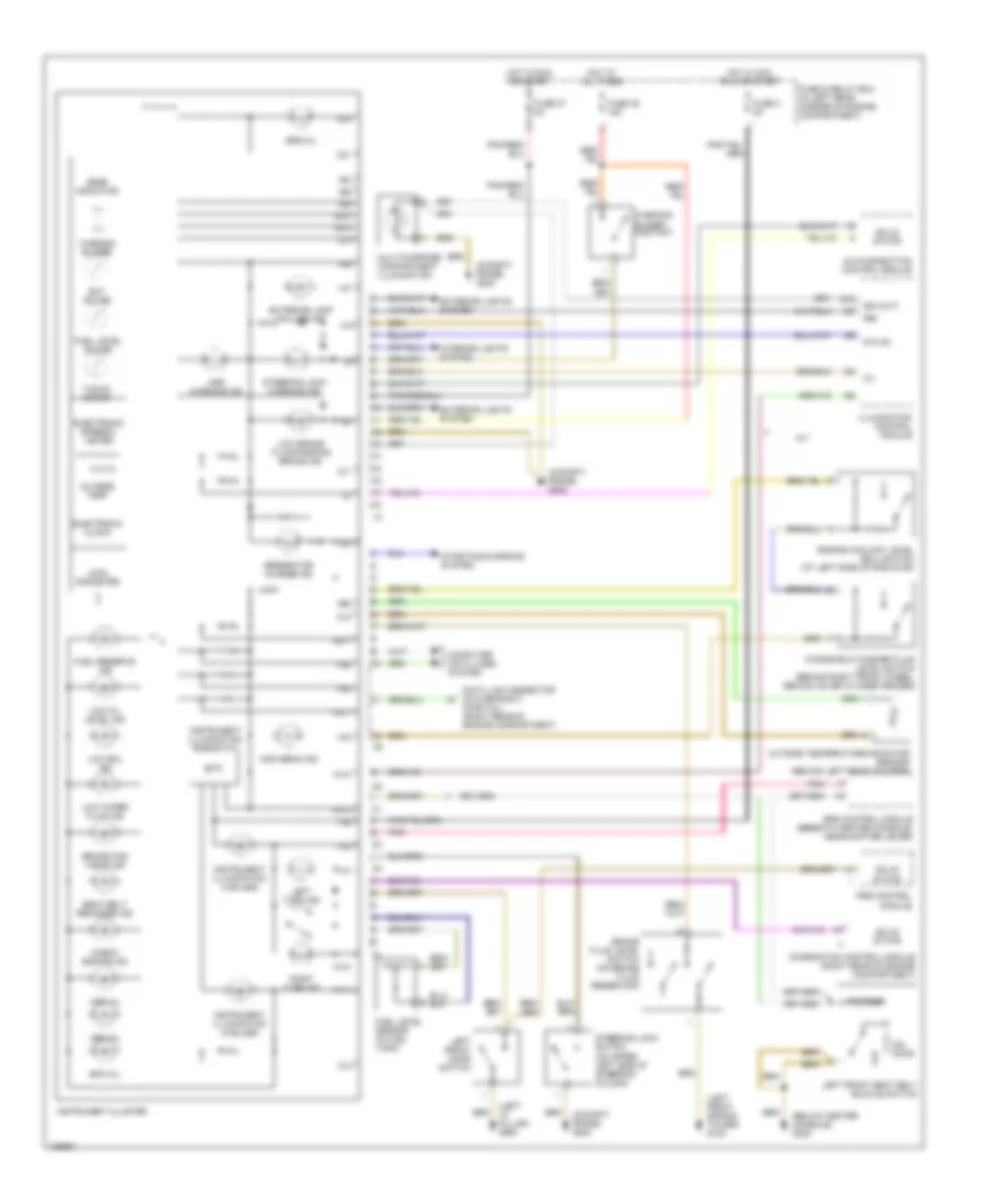 Instrument Cluster Wiring Diagram for Mercedes Benz SLK230 1999