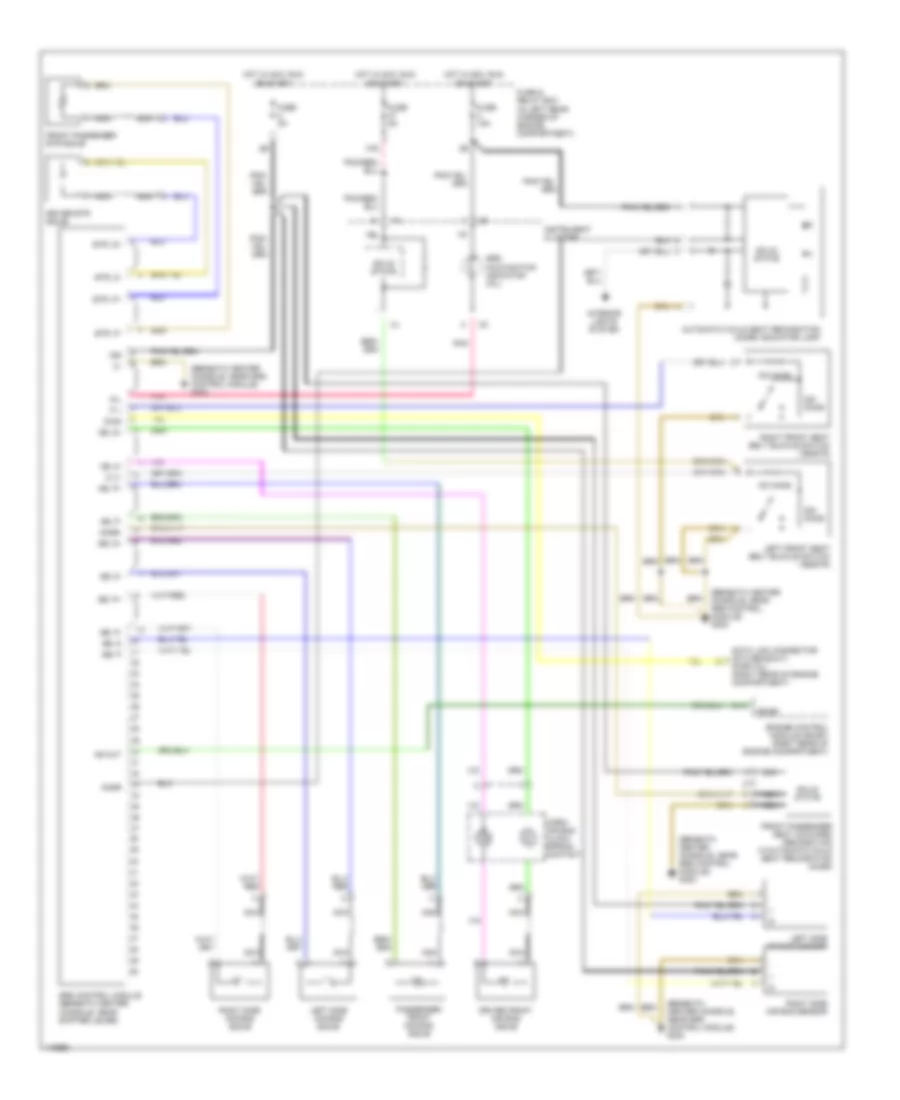 Supplemental Restraint Wiring Diagram for Mercedes Benz SLK230 1999