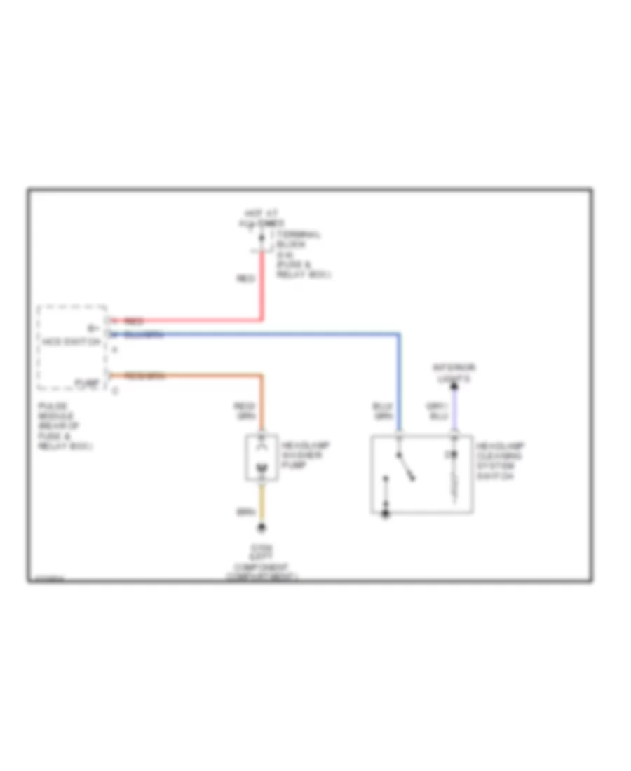 схема шайбы фары для Mercedes-Benz SLK230 1999