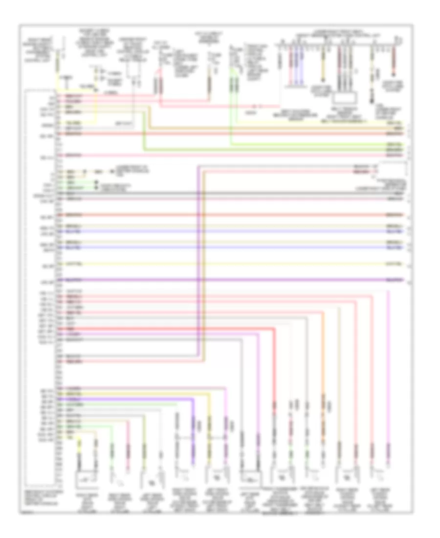 Supplemental Restraint Wiring Diagram (1 of 2) for Mercedes-Benz S350 2012