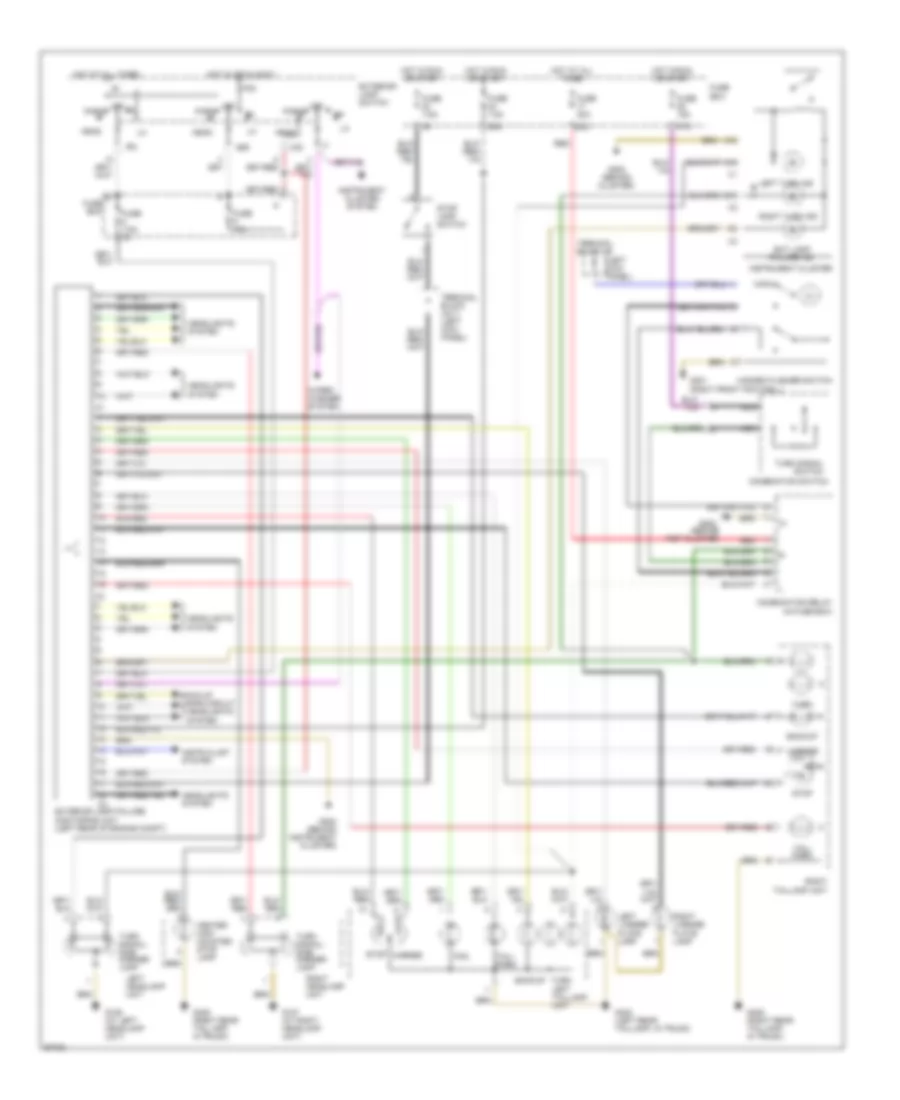 Exterior Lamps Wiring Diagram Sedan for Mercedes Benz S500 1996