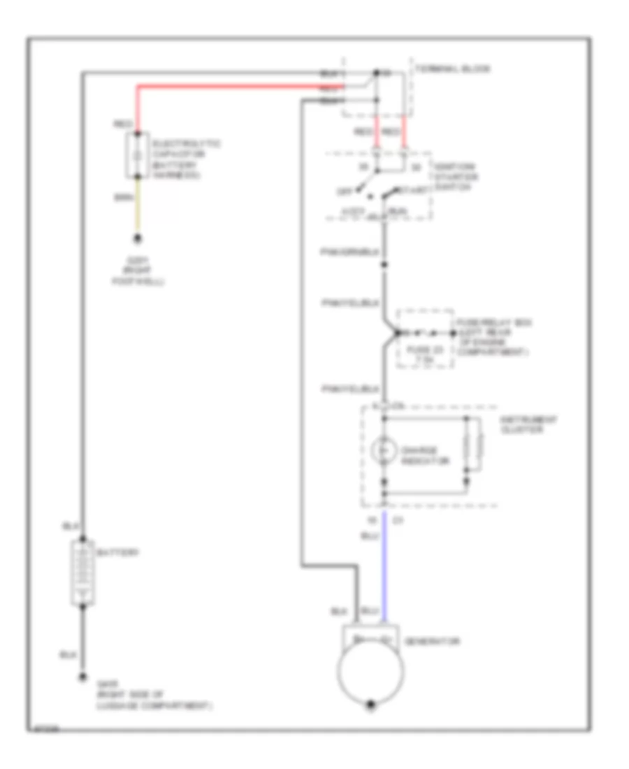 Charging Wiring Diagram for Mercedes Benz S500 1996