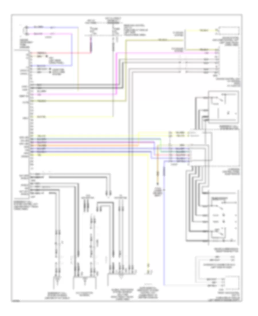 Emergency Call Wiring Diagram for Mercedes-Benz GLK350 2010
