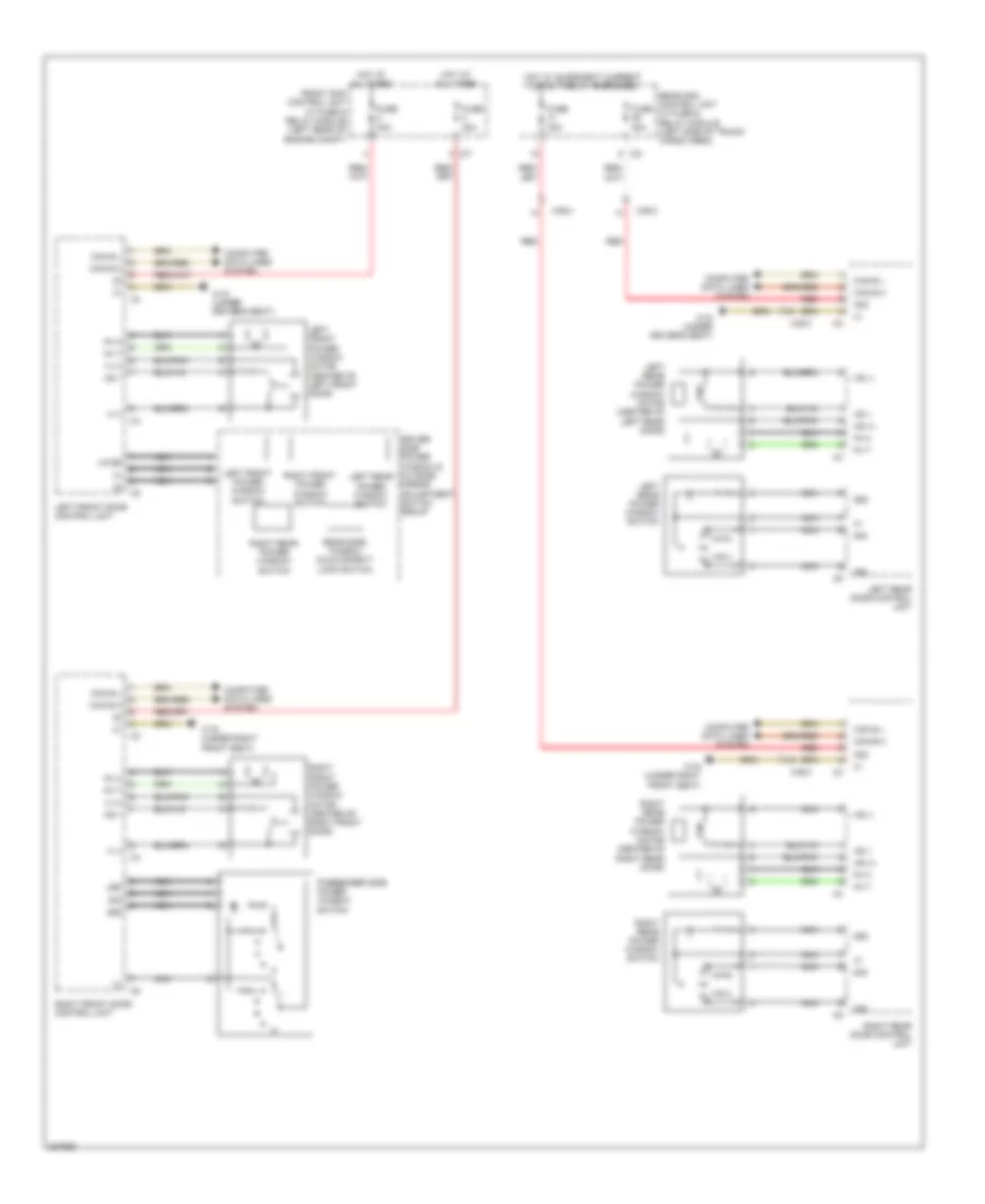 Power Windows Wiring Diagram for Mercedes Benz GLK350 2010
