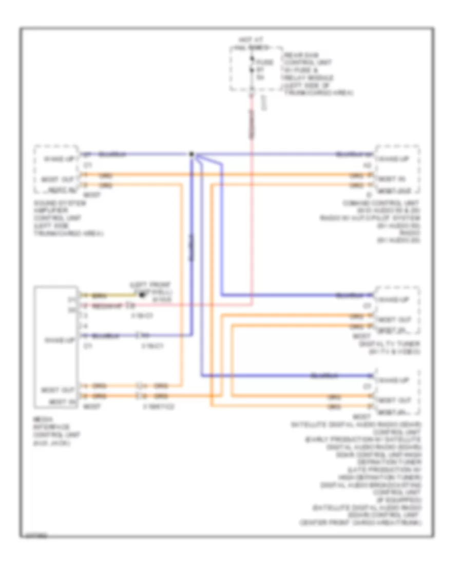 MOST Data Bus Wiring Diagram for Mercedes Benz GLK350 2010