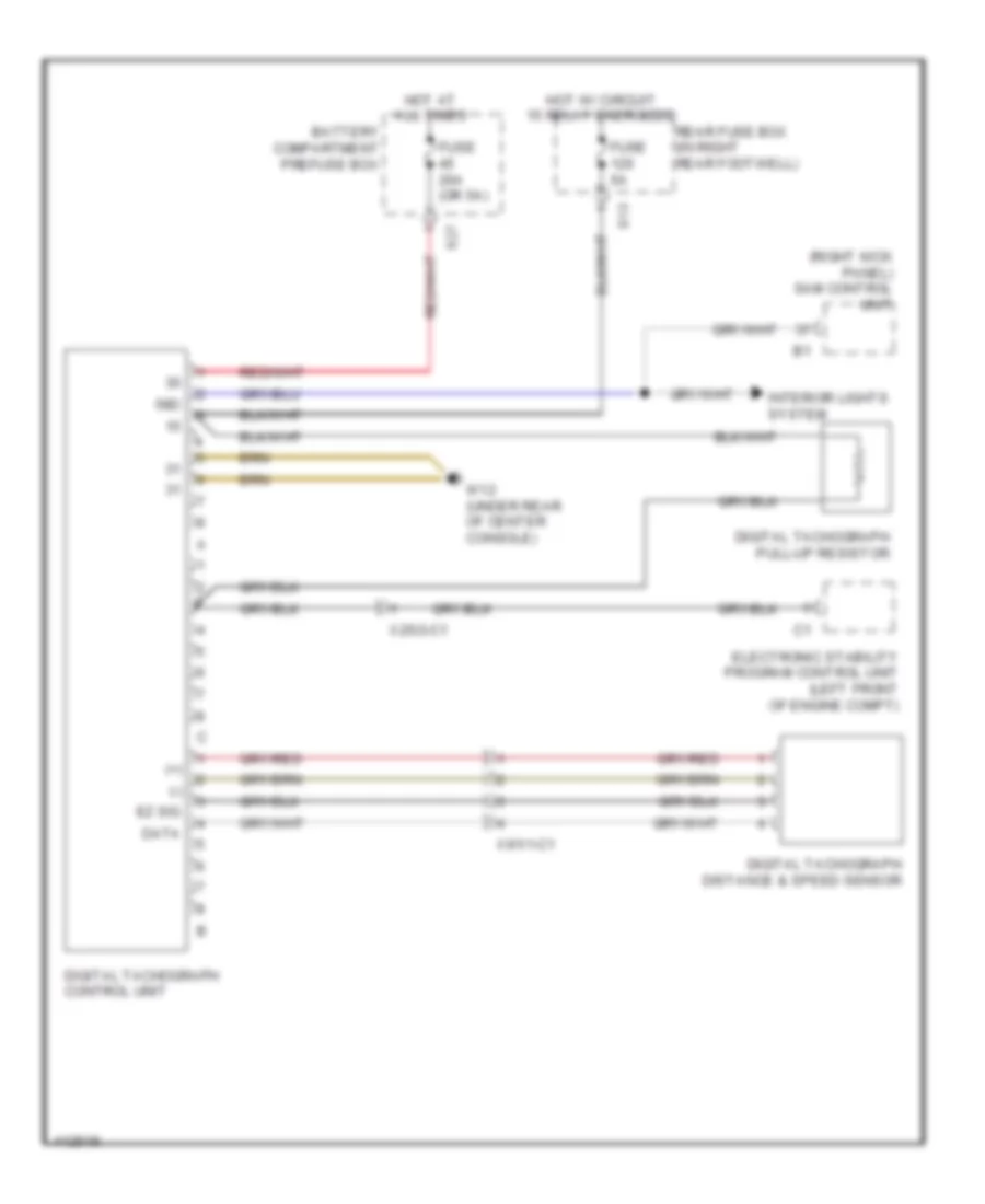 Tachograph Wiring Diagram for Mercedes-Benz ML350 2013