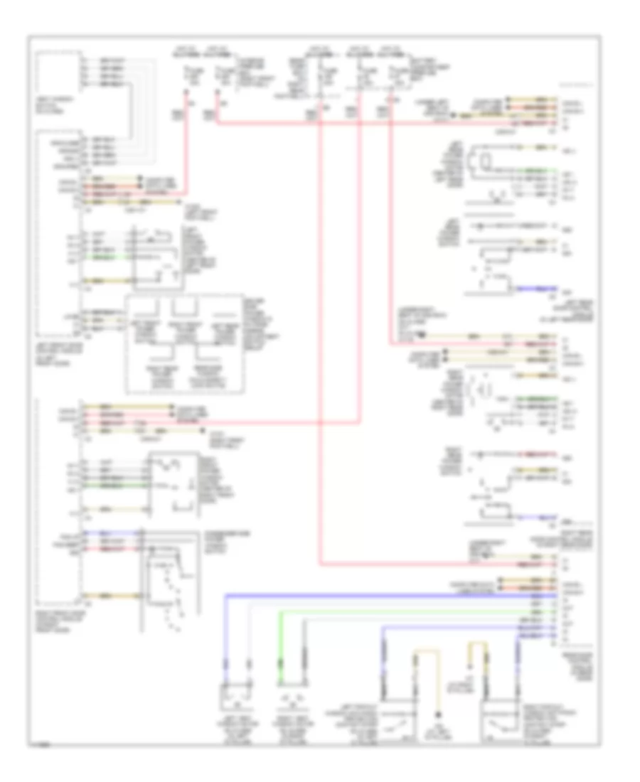 Power Windows Wiring Diagram for Mercedes-Benz ML350 2013