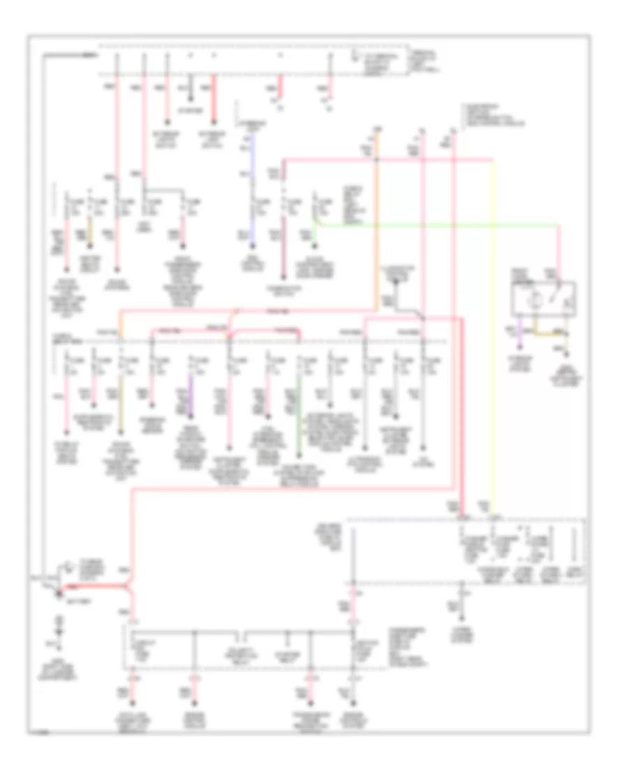 Power Distribution Wiring Diagram 1 of 2 for Mercedes Benz C230 2000