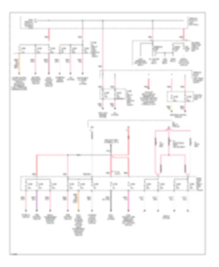 Power Distribution Wiring Diagram 2 of 2 for Mercedes Benz C230 2000