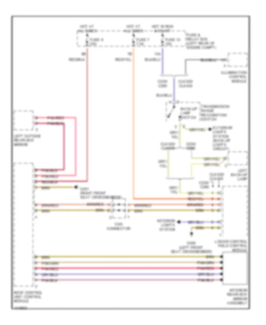 Automatic Day Night Mirror Wiring Diagram for Mercedes Benz C230 2000