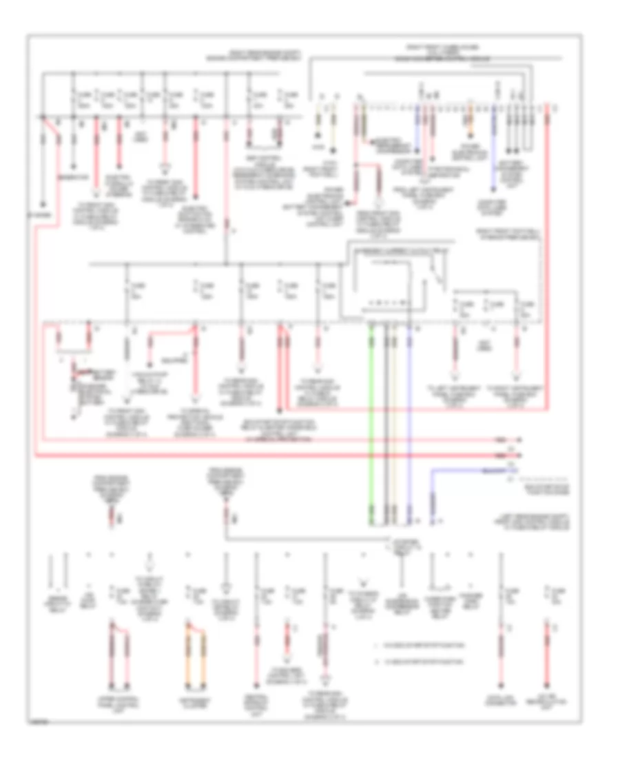 Power Distribution Wiring Diagram 1 of 4 for Mercedes Benz S400 2012