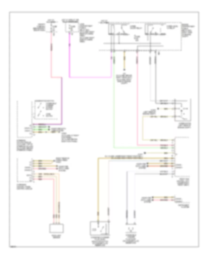 Электросхема передних стеклоочистителей дворников и омывателя лобового стекла для Mercedes-Benz GL550 2008