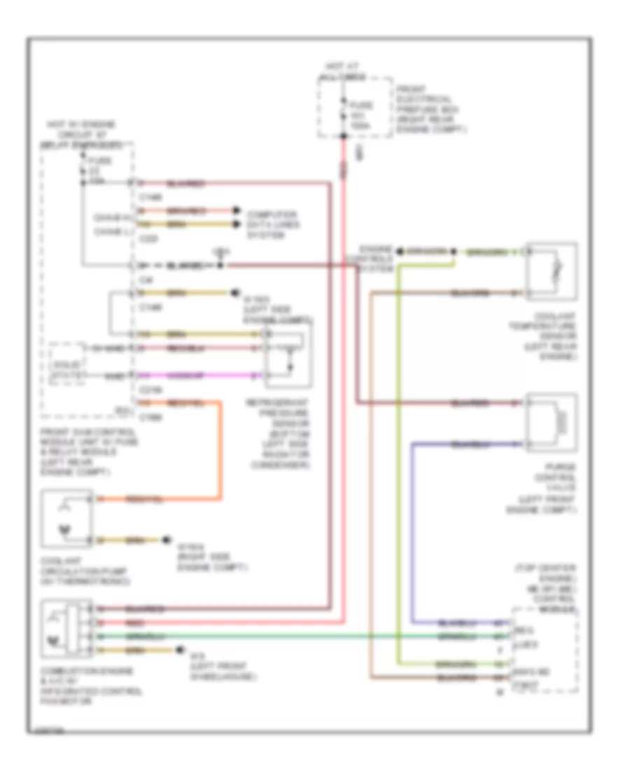 Cooling Fan Wiring Diagram for Mercedes-Benz GLK350 4Matic 2010