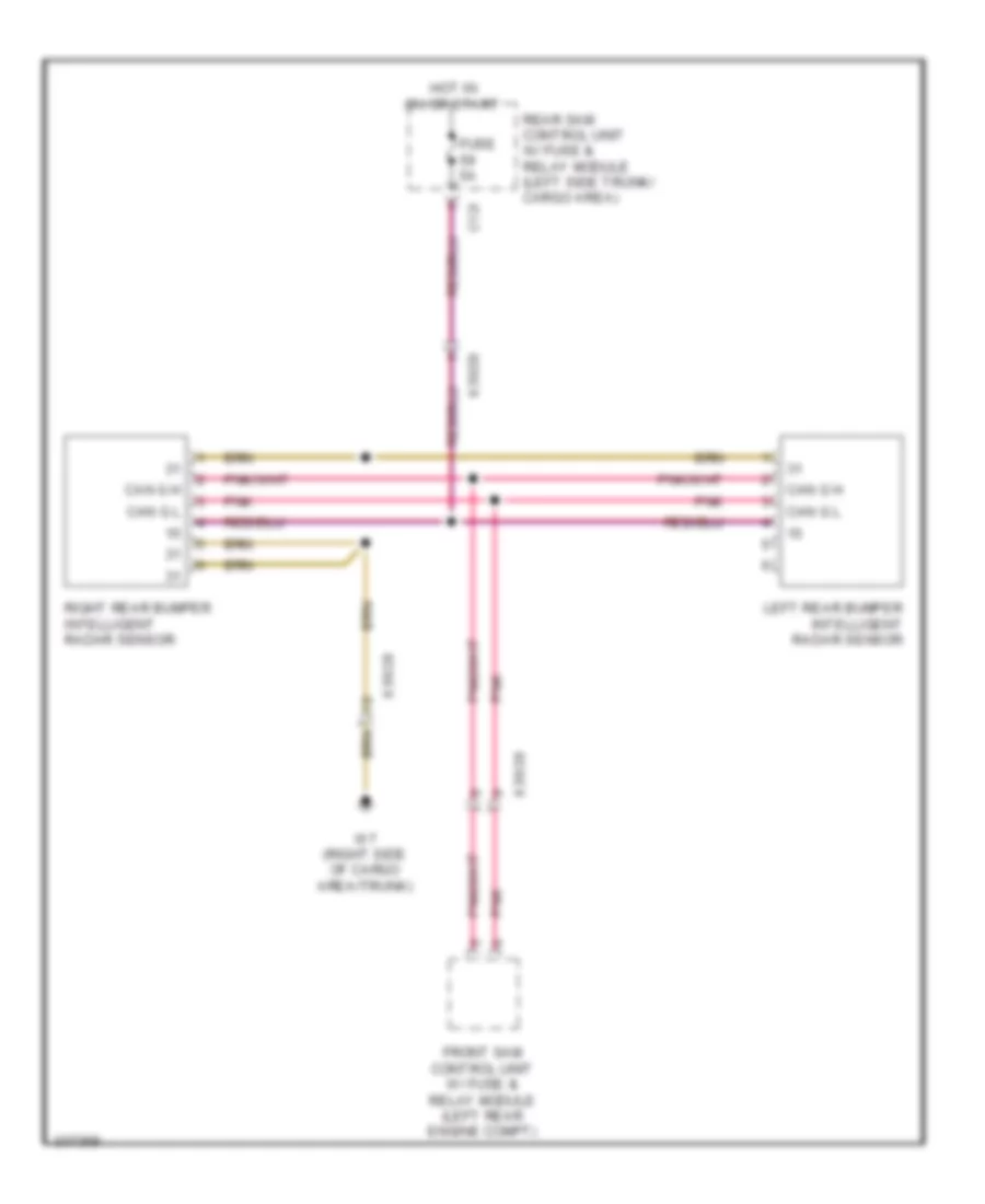 Blind Spot Information System Wiring Diagram for Mercedes Benz GLK350 4Matic 2010