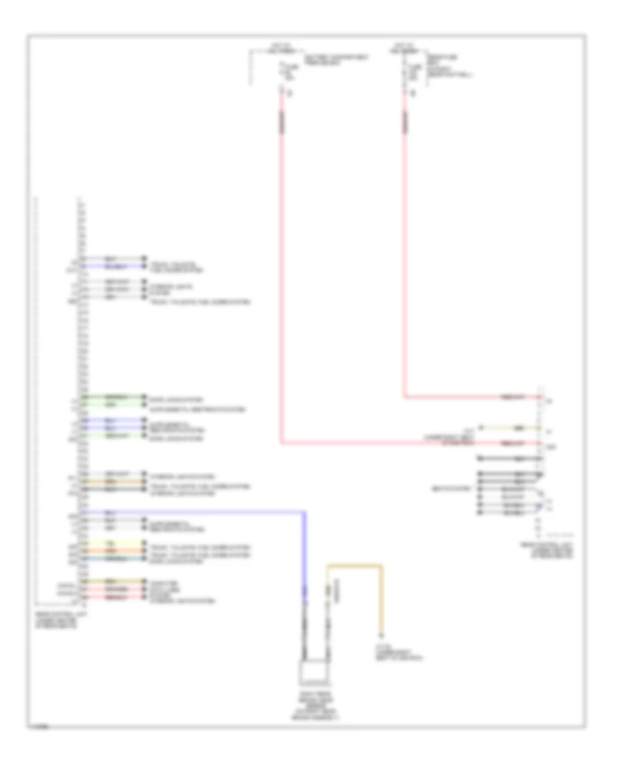 Rear Control Unit Wiring Diagram for Mercedes Benz ML350 4Matic 2013