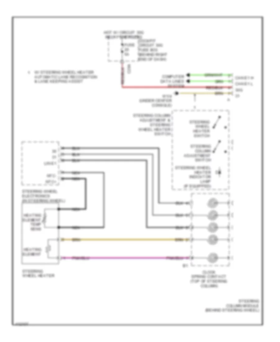 Heated Steering Wheel Wiring Diagram for Mercedes Benz ML350 4Matic 2013
