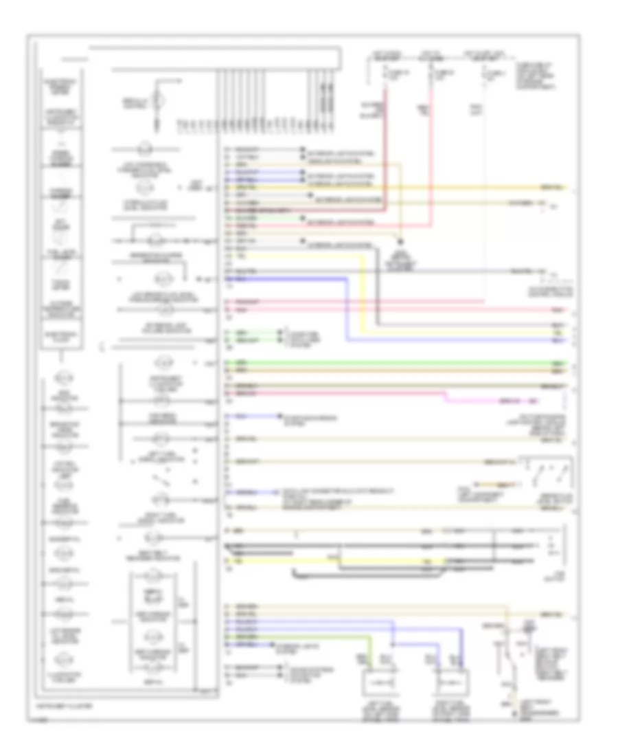 Instrument Cluster Wiring Diagram 1 of 2 for Mercedes Benz C280 2000
