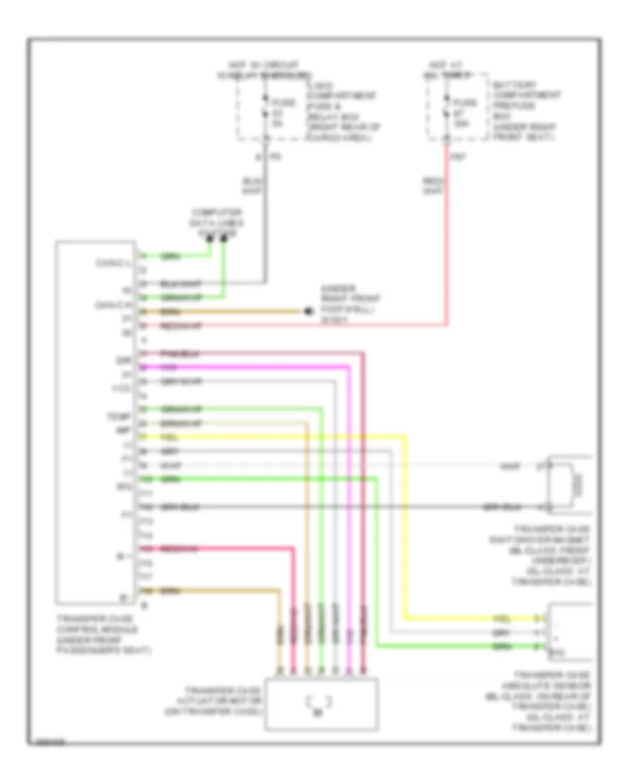 Transfer Case Wiring Diagram for Mercedes-Benz GL450 2011