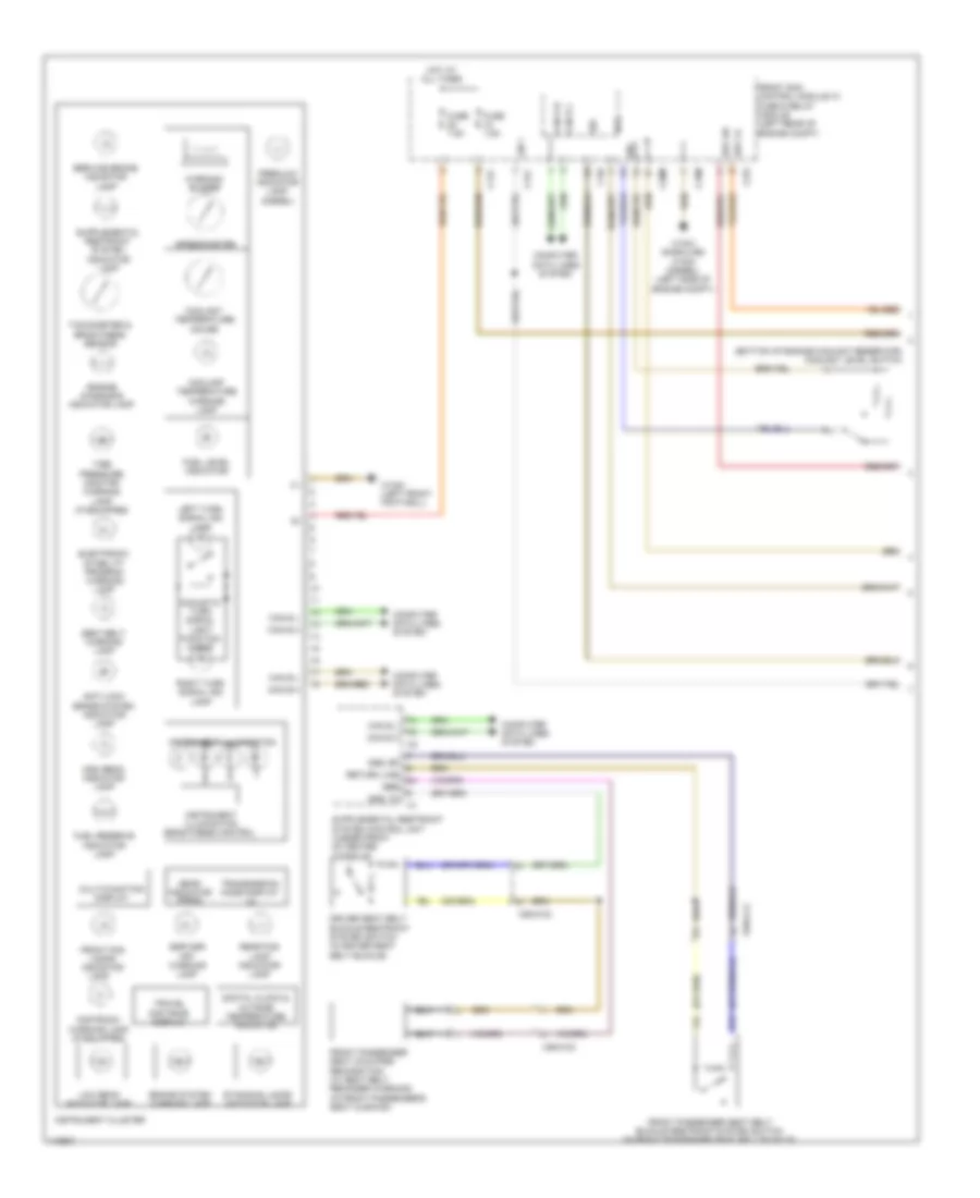 Instrument Cluster Wiring Diagram 1 of 2 for Mercedes Benz GLK350 2014