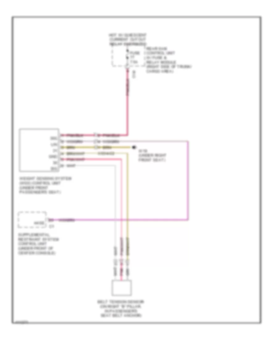 Weight Sensing System Wiring Diagram for Mercedes Benz GLK350 2014