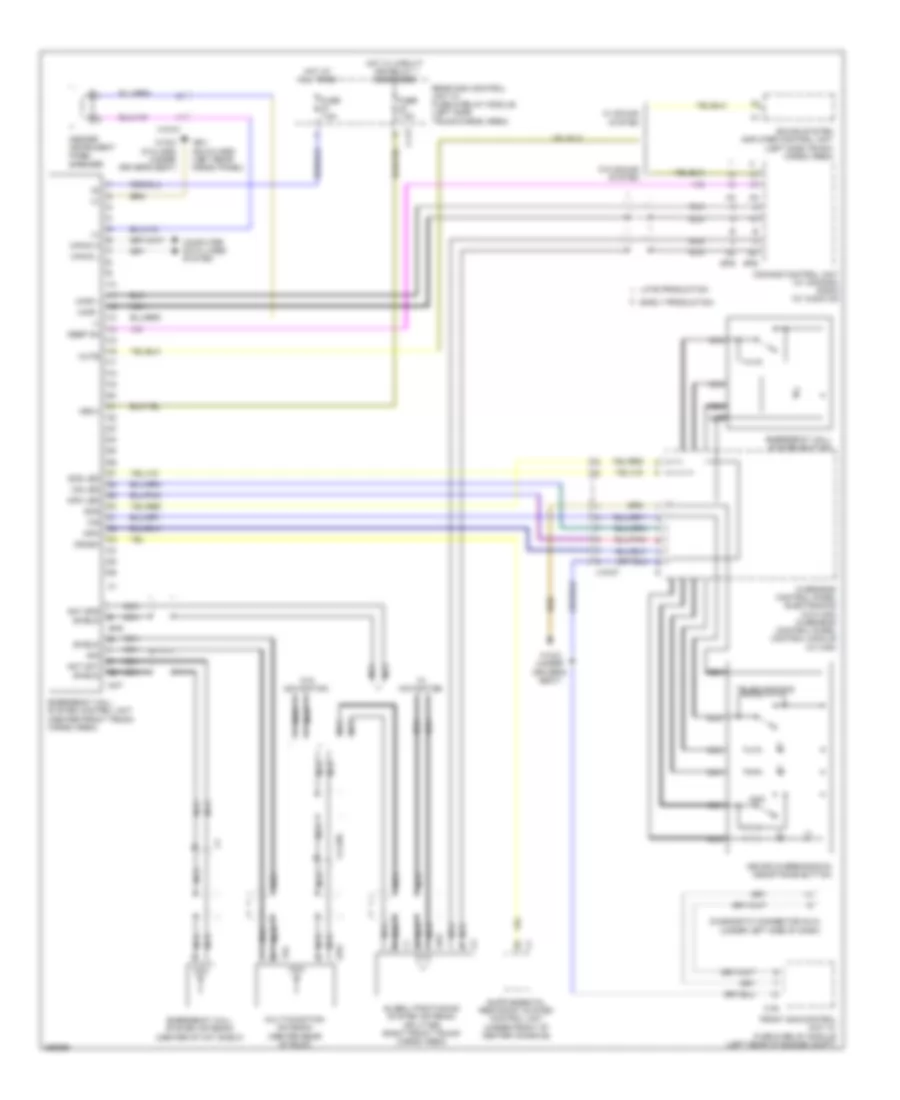 Emergency Call Wiring Diagram for Mercedes Benz GLK350 2011