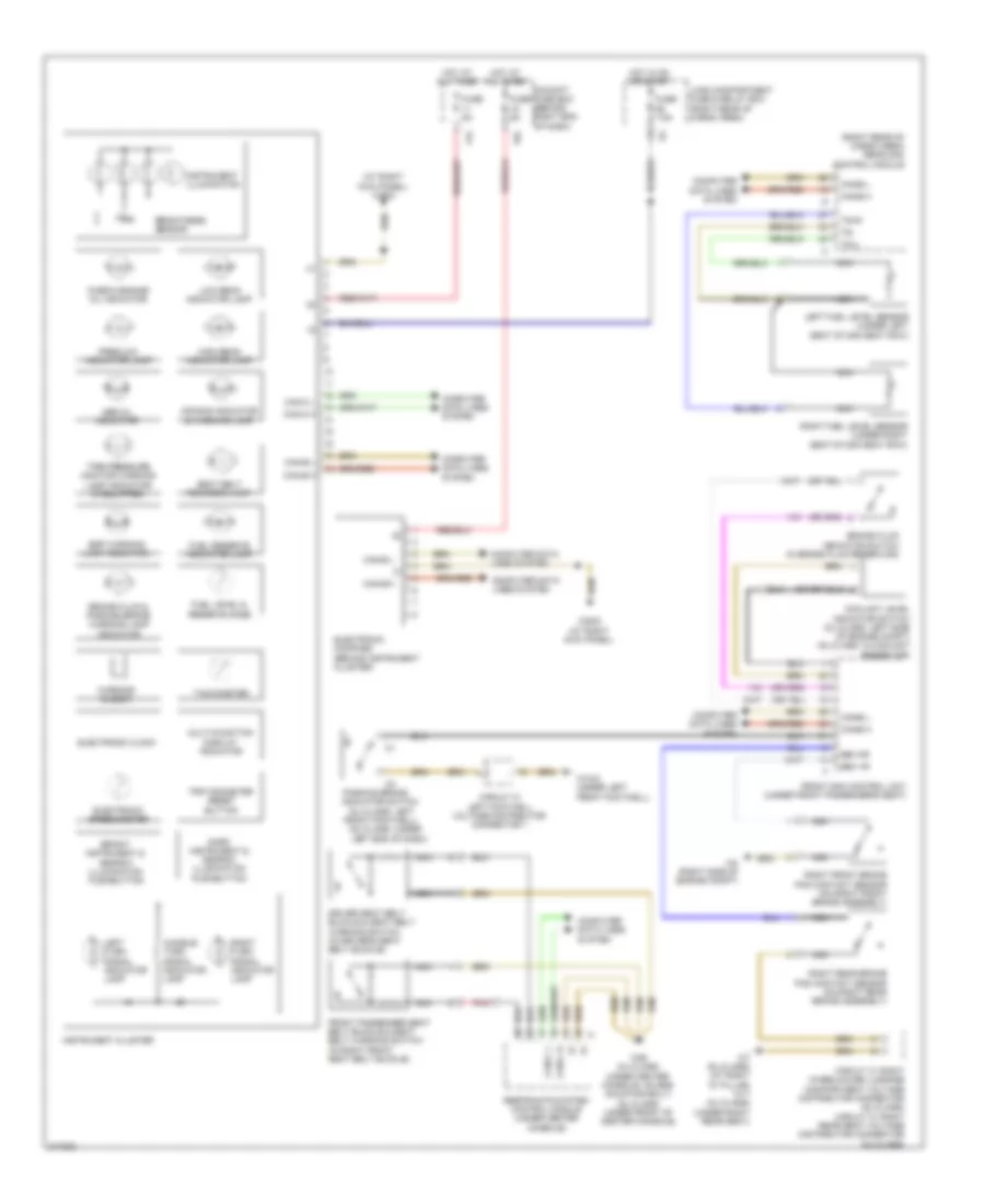 Instrument Cluster Wiring Diagram for Mercedes Benz ML320 2009