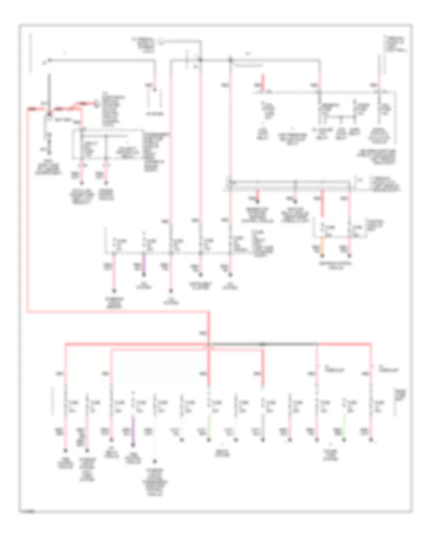 Power Distribution Wiring Diagram 1 of 2 for Mercedes Benz CLK320 2000
