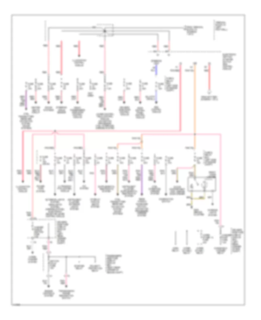 Power Distribution Wiring Diagram 2 of 2 for Mercedes Benz CLK320 2000