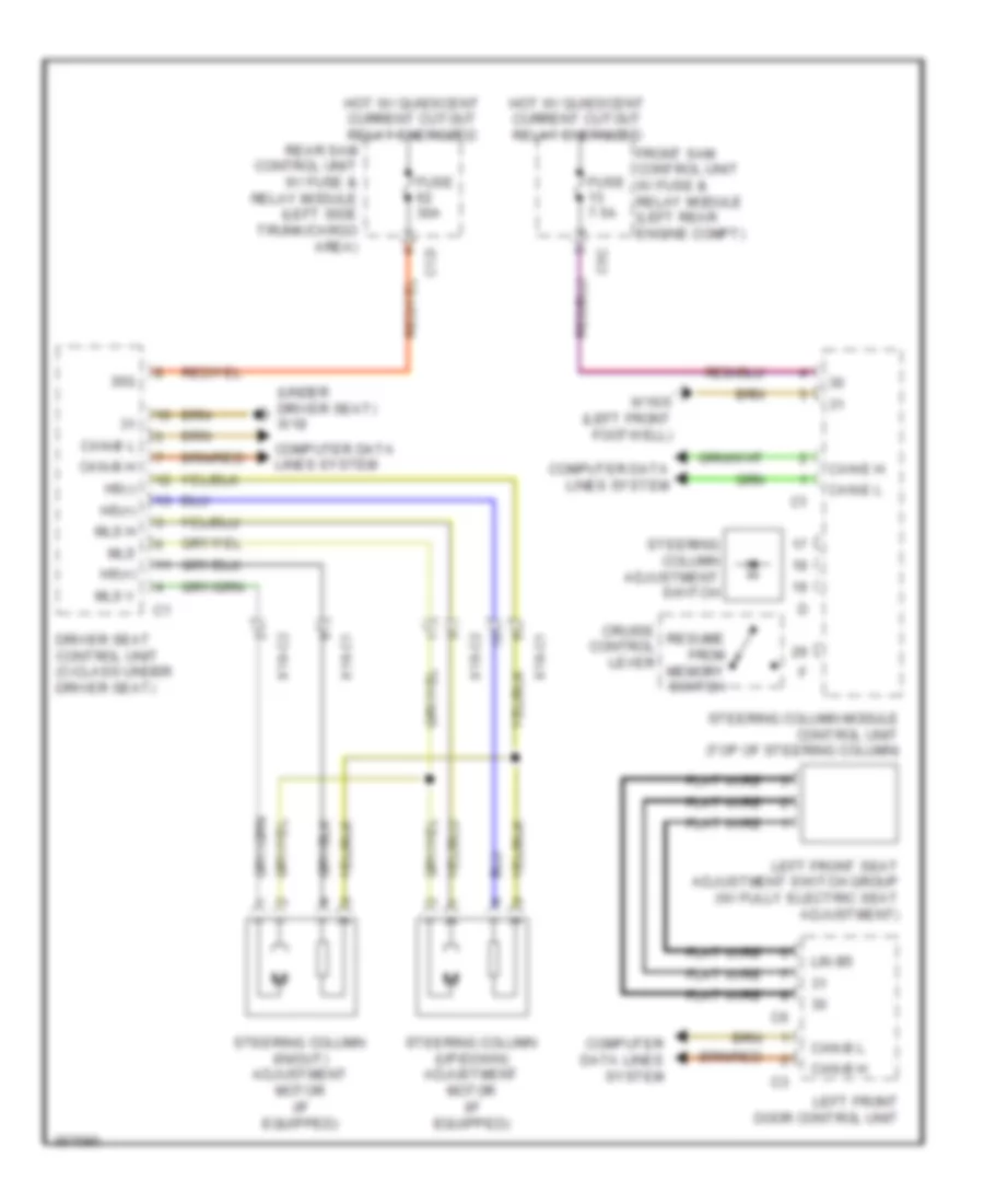 Steering Column Memory Wiring Diagram for Mercedes Benz GLK350 4Matic 2011