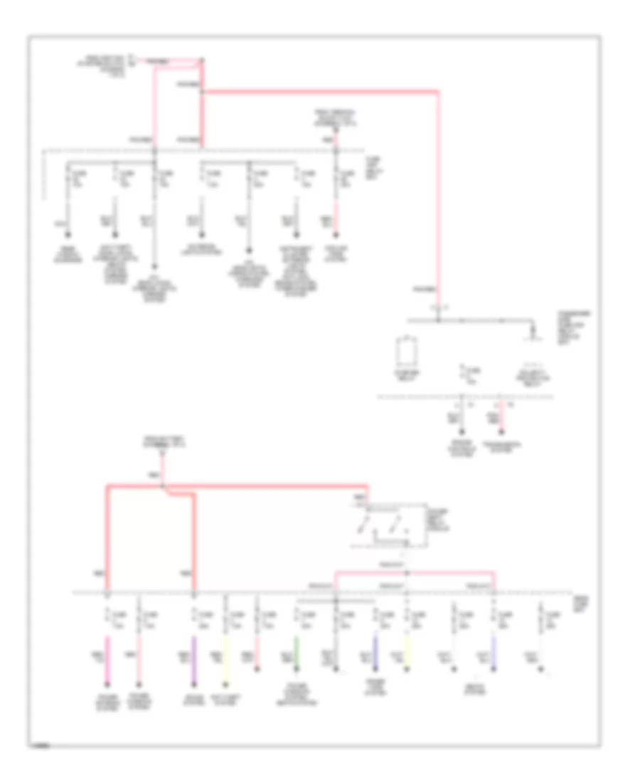 Power Distribution Wiring Diagram 2 of 2 for Mercedes Benz C230 1997