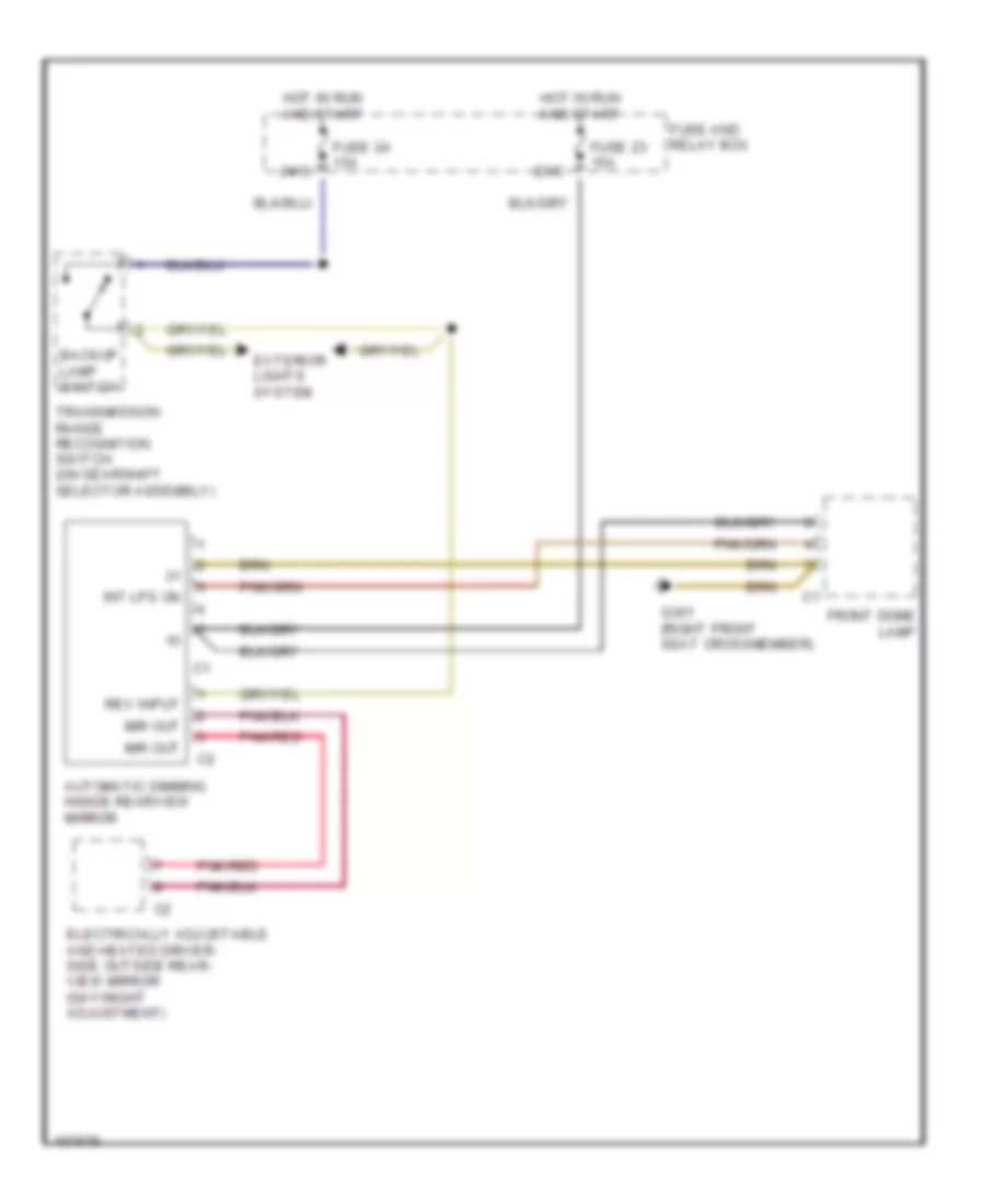 Automatic Day Night Mirror Wiring Diagram for Mercedes Benz C230 1997