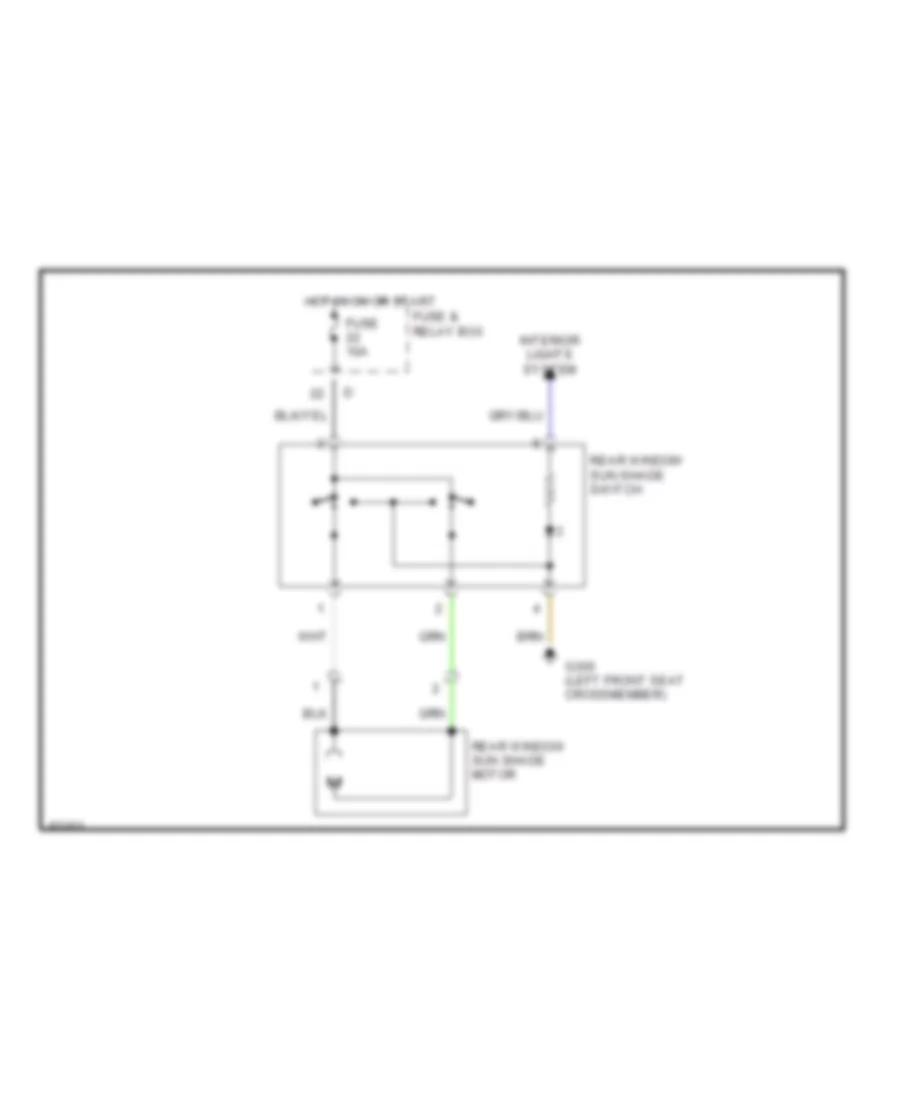 Rear Window Sun Shade Wiring Diagram for Mercedes Benz C230 1997