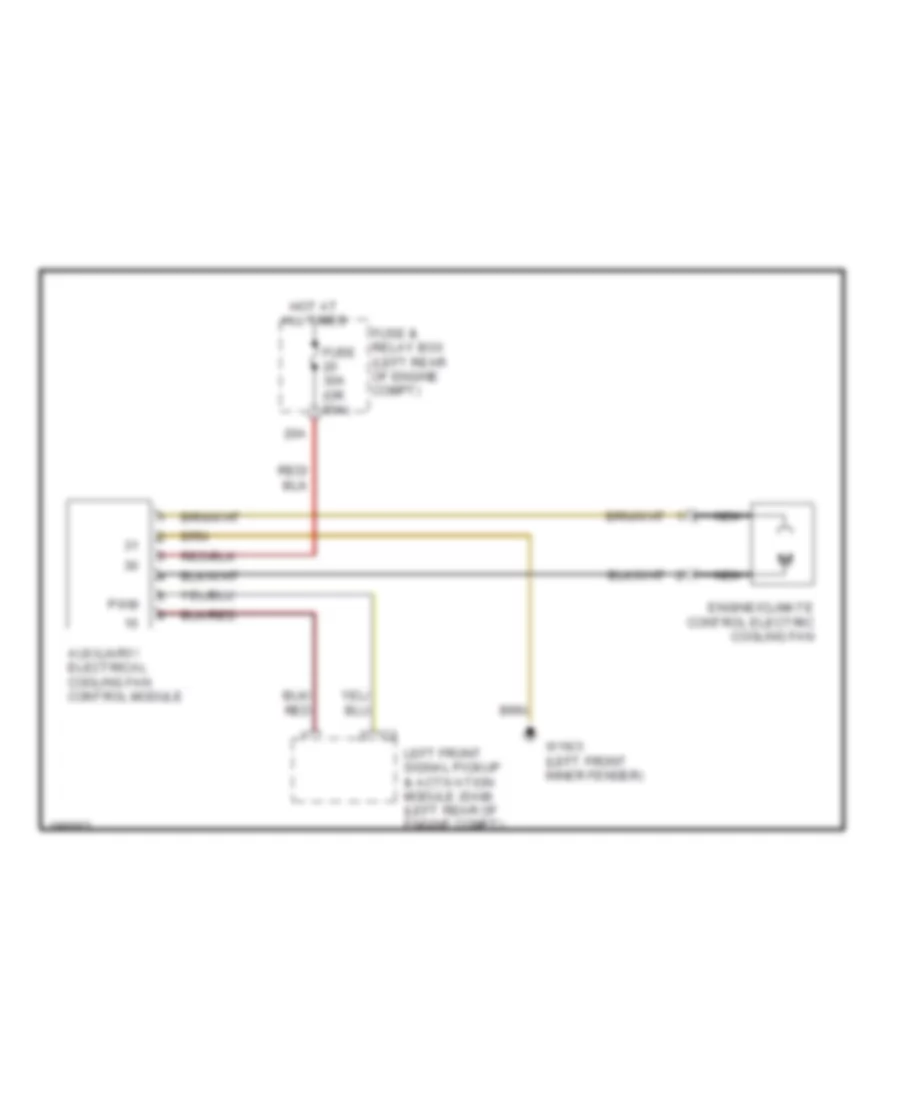 Cooling Fan Wiring Diagram, Wagon for Mercedes-Benz E320 2002