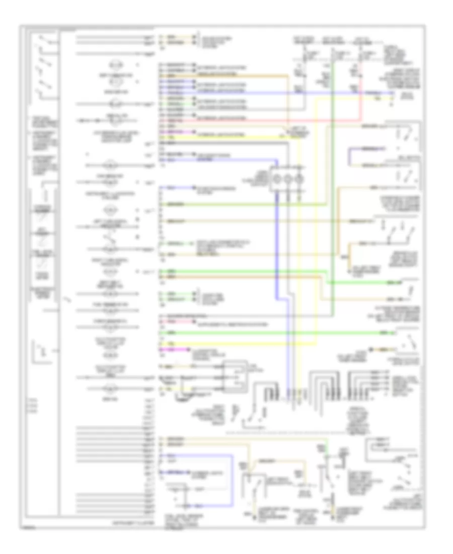 Instrument Cluster Wiring Diagram, Wagon for Mercedes-Benz E320 2002