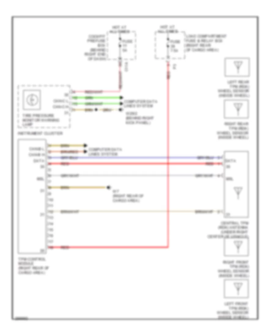 Tire Pressure Monitoring Wiring Diagram for Mercedes Benz R320 2008