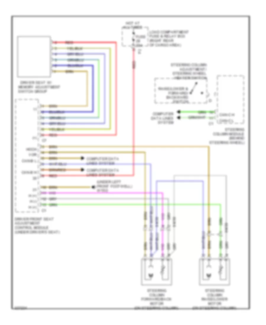 Steering Column Memory Wiring Diagram for Mercedes Benz ML550 2010