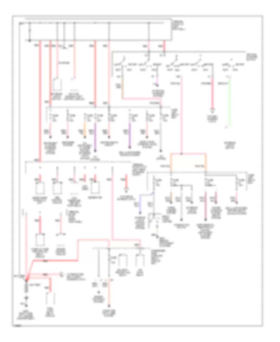 Power Distribution Wiring Diagram 1 of 2 for Mercedes Benz C280 1997