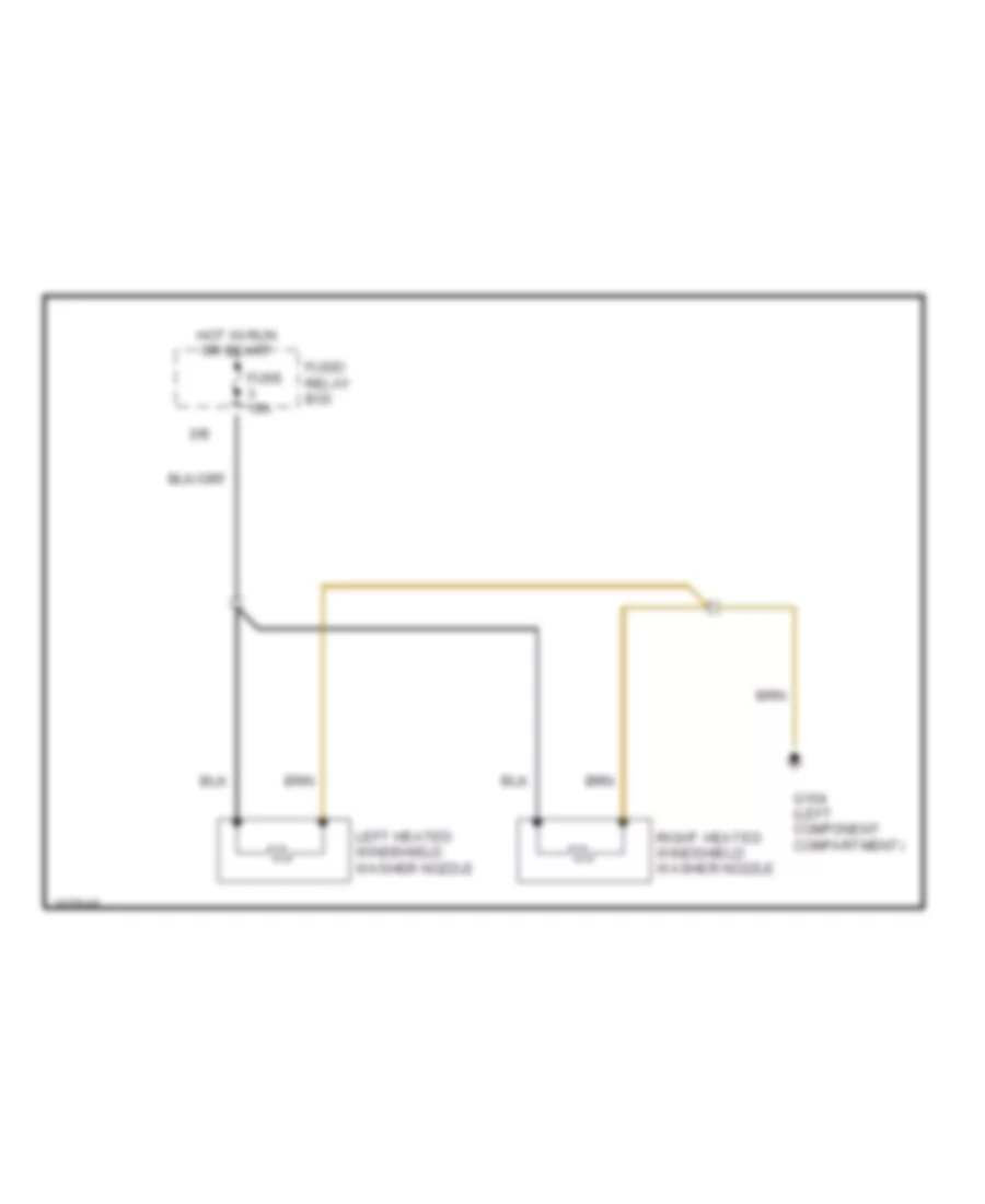 горячая схема омывателя лобового стекла для Mercedes-Benz C280 1997