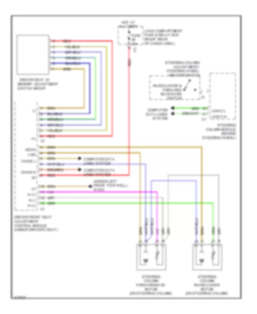 Steering Column Memory Wiring Diagram for Mercedes-Benz ML550 2009