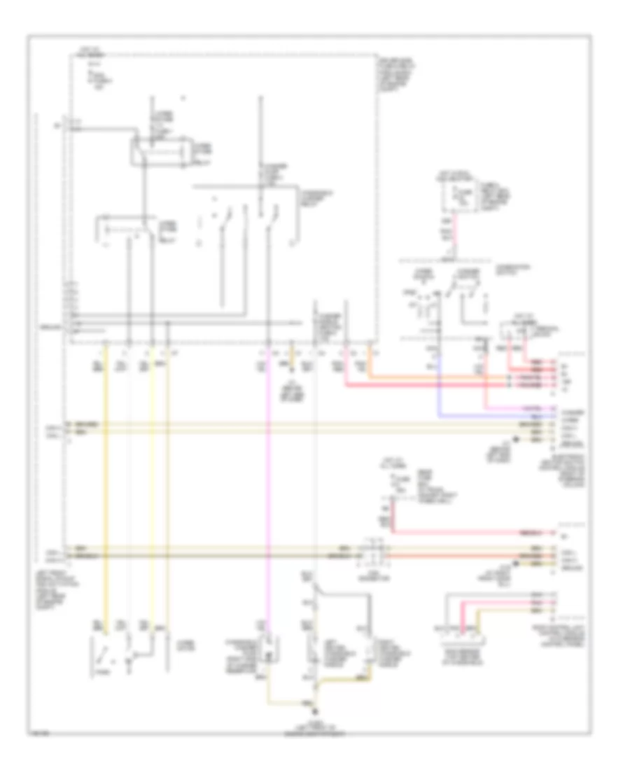 Электросхема передних стеклоочистителей дворников и омывателя лобового стекла, Кабриолет для Mercedes-Benz CLK320 2003