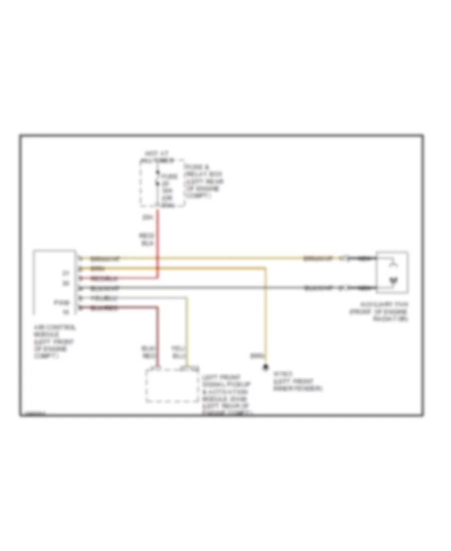Cooling Fan Wiring Diagram for Mercedes Benz E430 2002