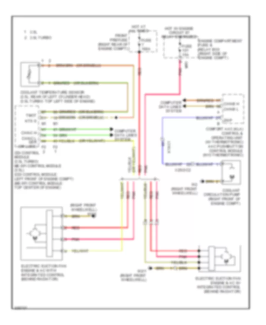 Cooling Fan Wiring Diagram for Mercedes-Benz R350 4Matic 2010