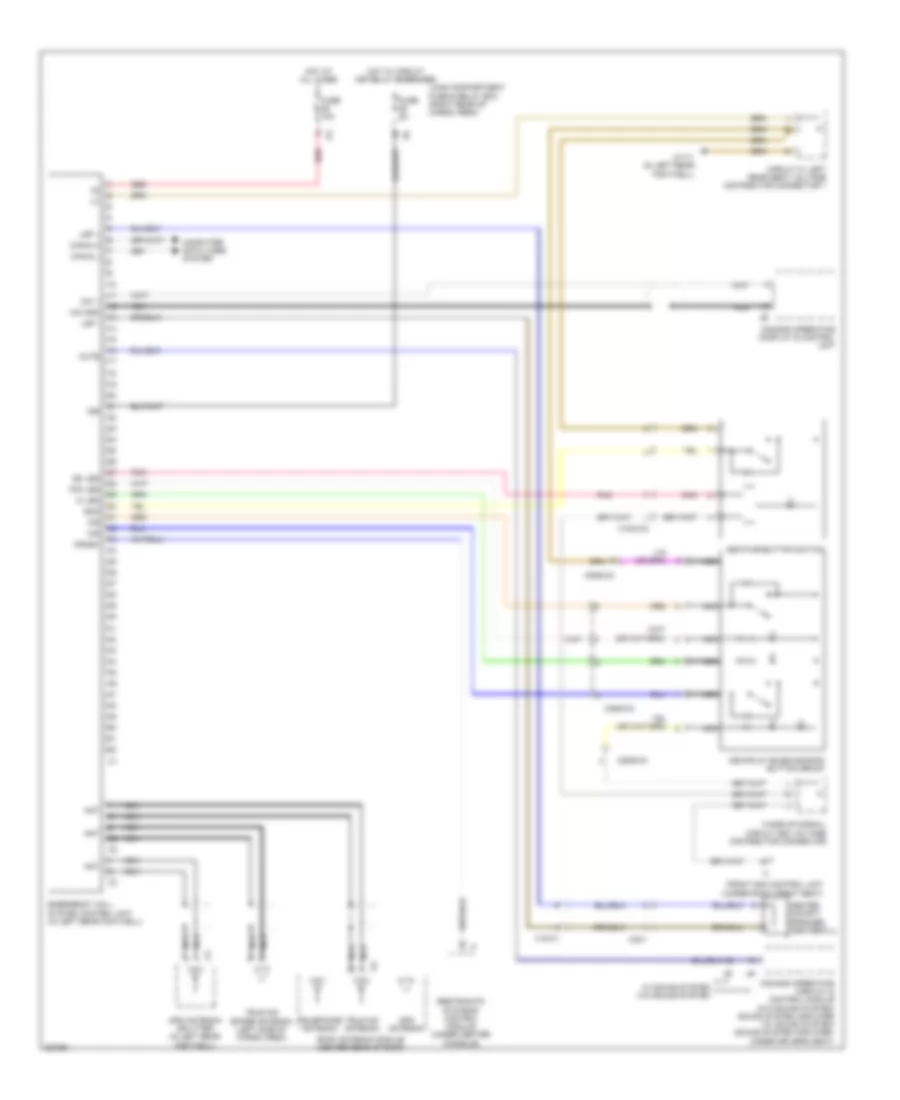 Emergency Call Wiring Diagram for Mercedes-Benz R350 4Matic 2010