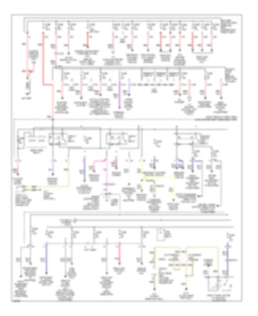 Power Distribution Wiring Diagram 1 of 3 for Mercedes Benz R350 4Matic 2010