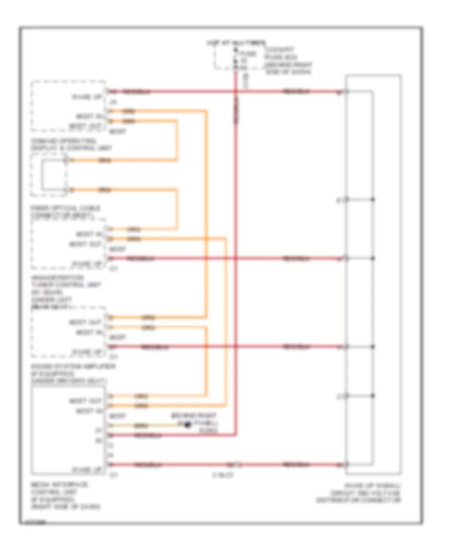 MOST Data Bus Wiring Diagram for Mercedes Benz R350 4Matic 2010
