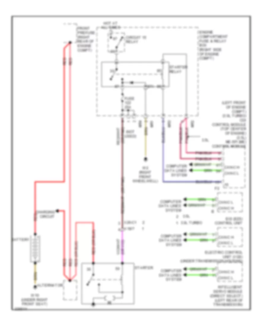 Starting Wiring Diagram for Mercedes-Benz R350 4Matic 2010