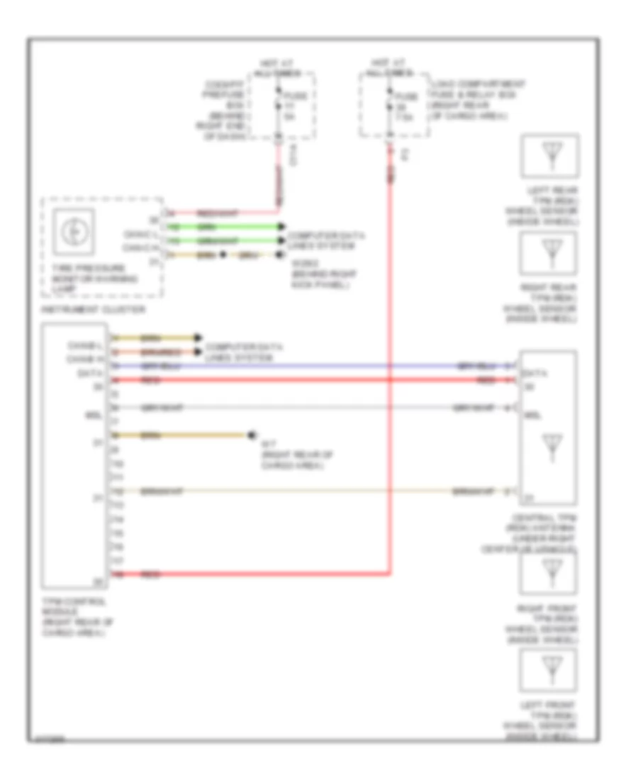 Tire Pressure Monitoring Wiring Diagram for Mercedes Benz R320 2009