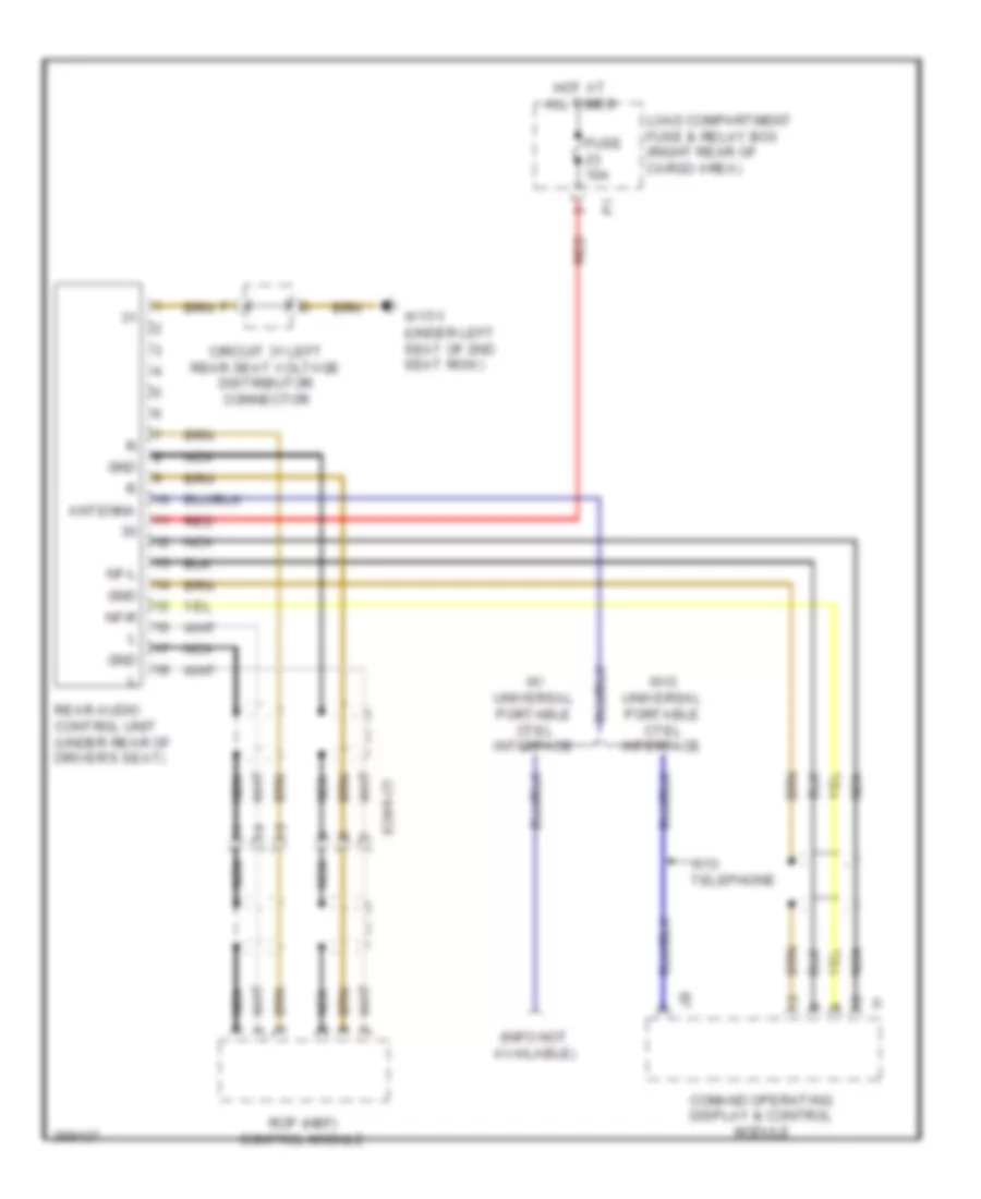 Rear Audio Wiring Diagram for Mercedes-Benz ML450 4Matic 2011